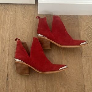 Jeffrey Campbell Red Cromwell Booties